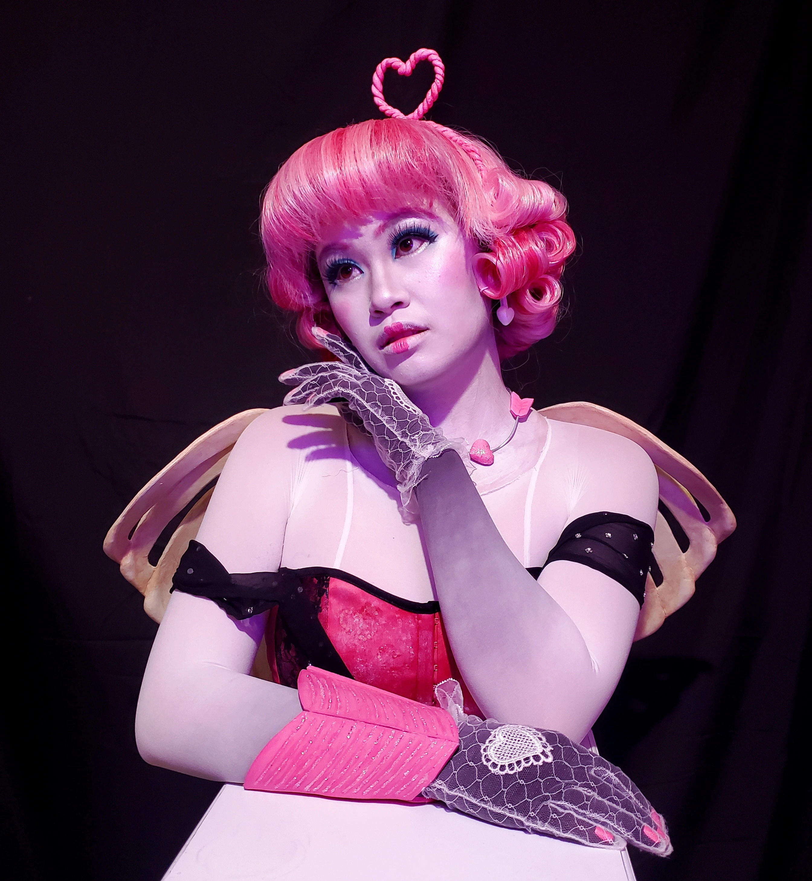 headshot of croc's C.A. Cupid cosplay