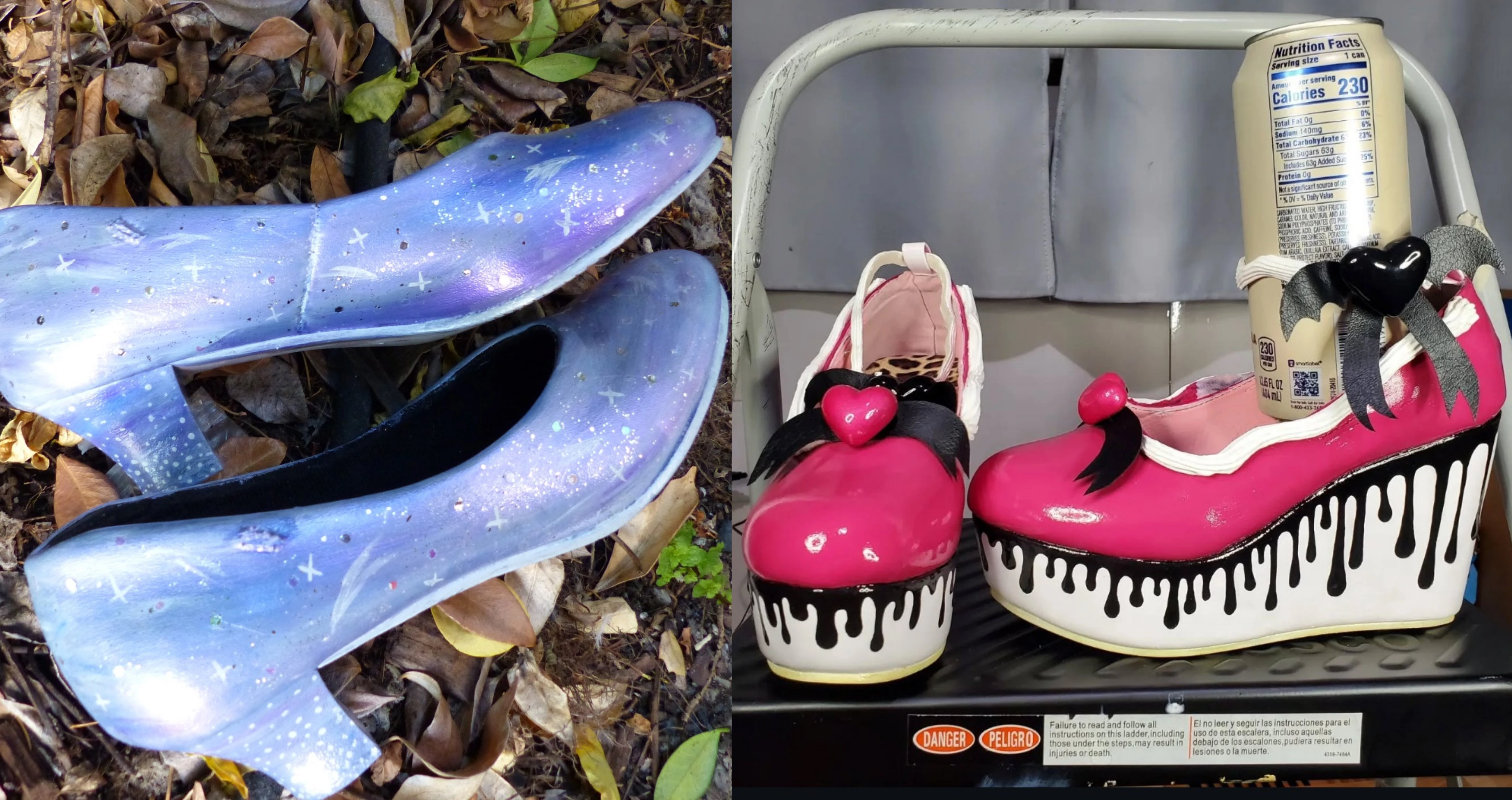 a photo of cosplay shoes made by croc